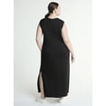 thumbnail image 2 of Scoop Women's and Women’s Plus Scubaknit Sleeveless Maxi Dress, Sizes XS-4X, 2 of 3