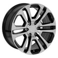 thumbnail image 4 of OE Wheels CV99 20 Inch Rims and Tires Fit Sierra 1500 Style 6x139.7 20x9 Gloss Black Machined - Hollander 4741 - Dueler H/L Alenza 275/55-20 (Set of 4), 4 of 5