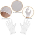 thumbnail image 3 of White Cotton Gloves Reusable Moisturizing Gloves for Hand Spa Serving Archival Cleaning Jewelry Silver Inspection 6 Pairs White One_Size, 3 of 5