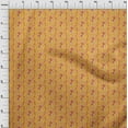 thumbnail image 4 of oneOone Georgette Viscose Jaune Tissu Floral Matière de Robe Tissu Imprimé Tissu au Mètre 42 Pouces de Large, 4 of 5