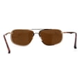thumbnail image 4 of Airforce Mens Narrow Rimless Exposed Lens Officers Sunglasses Gold Brown, 4 of 4