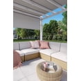 thumbnail image 3 of Vita 120"L x 120"W x 108"H Vinyl Malibu Canopy Pergola, White, VA42057, 3 of 9