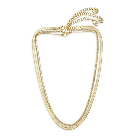 Women's Gold Chain Necklace Set, 3 Pieces