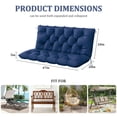 thumbnail image 4 of Kimunuk Outdoor Porch Swing Cushion, 47" X 40" X 5" Waterproof Bench Chair Replacement Cushion with 6 Ties for Patio, Blue, 4 of 5
