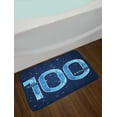 thumbnail image 2 of 100th Birthday Bath Mat, Happy Birthday Old Grandparents One Century Party Image Print, Non-Slip Plush Mat Bathroom Kitchen Laundry Room Decor, 29.5 X 17.5 Inches, Sky Blue and Navy Blue, Ambesonne, 2 of 2