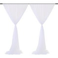 thumbnail image 3 of 1 Panel Fiber Sheer Backdrop Curtain Arch Drapes Wrinkle-Free 5ft x 9.2ft, 3 of 24