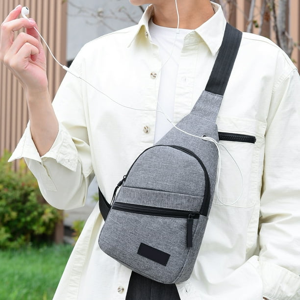 Bolsa de pecho multifuncional, diseño sencillo con tela Oxford, resistente al agua y ligera para lo esencial, ideal para viajes al aire libre, desplazamientos y uso diario.,Vsgery