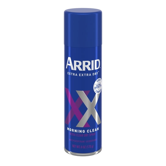 Arrid XX Extra Extra Dry Aerosol Antiperspirant Deodorant, Morning Clean, for Men and Women, 6 oz