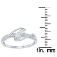 thumbnail image 3 of Beaux Bijoux Sterling Silver Diamond Two-Stone Forever Engagement Ring .16 cttw, 3 of 4
