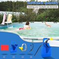 thumbnail image 4 of 2 juegos de soportes para tuberías de piscina, suelo de plástico, soportes para manguera de piscina con cinta y bridas para cables, abrazaderas de manguera de acero inoxidable, 4 of 5