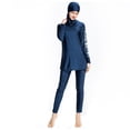 thumbnail image 2 of BKQCNKM Muslim Swimsuits for Women, Burkini Sets for Women, Full Body Swimsuit for Women, Hijab Swimsuits for Women, Full Body Rash Guard Women, Blue L, 2 of 4