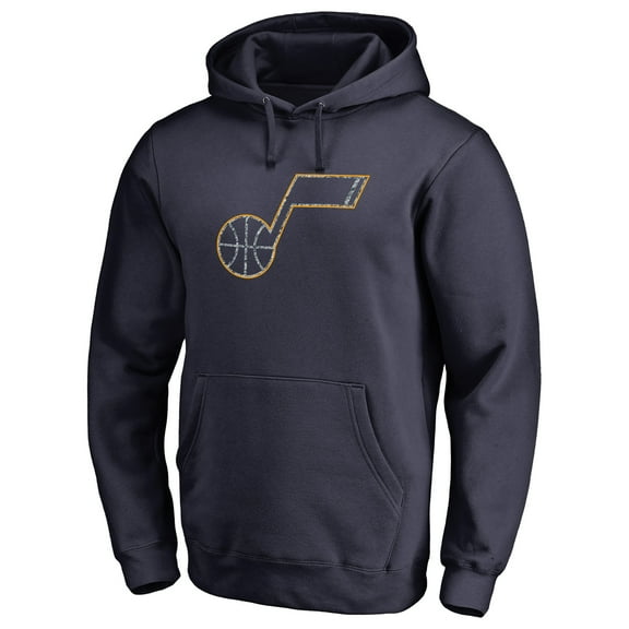 Men's Navy Utah Jazz Static Logo Pullover Hoodie