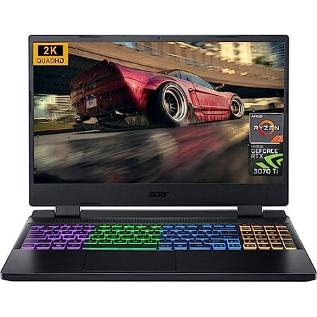 Acer Nitro 5 Gaming Laptop 2023 Newest, 15.6" QHD 165Hz Display, AMD Ryzen 7 6800H Processor, NVIDIA GeForce RTX 3070 Ti Graphics, 64GB DDR5 RAM, 1TB SSD, Backlit Keyboard, Windows 11 Home