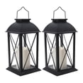 thumbnail image 2 of Solar Lanterns Outdoor Waterproof: 2 Pack Hanging Solar Lights for Outside Patio Porch Garden Tabletop Decor - Bright LED Warm White Solar Powered Lighting, 2 of 8