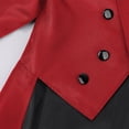 thumbnail image 4 of Zpzdpjkx Mens Color-Blocked Tailcoat Trendy Lapel Long Stage Show Long Sleeve Outerwear for Magician Performance Party Formal Coat, 4 of 7