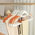 thumbnail image 4 of JingChun Plastic Hangers 10 Pack Heavy Duty Dry Wet Clothes Hangers with Non-Slip Pads Space Saving Thickness Super Lightweight Organizer, 4 of 6