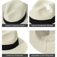 thumbnail image 2 of Sombreros flexibles para mujer, sombrero panamá de paja para hombre, sombrero para el sol de ala ancha de verano, sombreros para el sol Fedora anti-UV, sombrero plegable UPF 50 Rojo Verde, 2 of 5