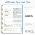 thumbnail image 2 of ZJQYDS Fitness Workout Journal for Women & Men, A5(5.5" x 8.2") Workout Log Book Planner for Tracking, Progress, and Achieving Your Wellness Goals-Sky Blue, 2 of 14