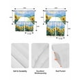 thumbnail image 6 of Sunflower Summer Kitchen Curtains Swag Valance and Tier Curtains Set 36 Inch Length, Spring Field Vintage Botanical Flowers Rod Pocket Drape Panels Pair Swag Curtain for Bathroom/Cafe/Window, 6 of 6