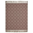 thumbnail image 3 of VHC Brands Custom House Burgundy & Tan Jacquard Woven Throw 50x60, Bedroom and Living Room Decor, Blanket, Cotton, Custom House Collection, Rectangle 60x50, Natural, 3 of 3
