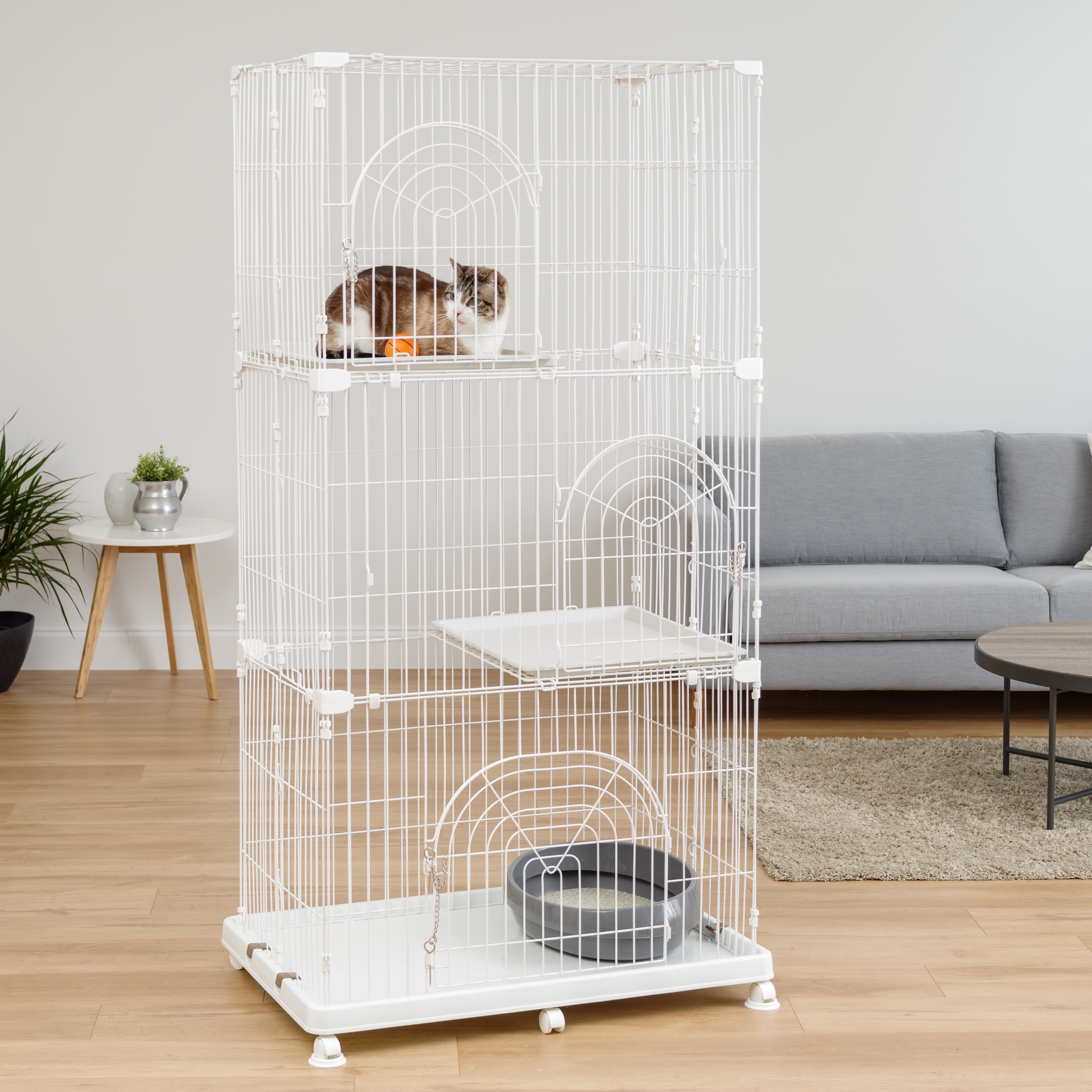 IRIS 3Tier Wire Pet Cage, White