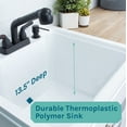 thumbnail image 6 of TEHILA White Utility Sink Laundry Vanity with Black Pull-Out Faucet and Soap Dispenser, 6 of 11
