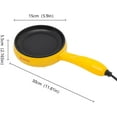 thumbnail image 4 of Nonstick Pan Mini Skillet,450W 5.9Inch Mini Stainless Steel Skillet Electric Frying Pan with Wooden Spatula,Small Electric Egg Frying Pan for Dumpling Bacon Ham (Yellow), 4 of 9