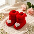 thumbnail image 2 of Miaouyo Infant Baby Girls Booties Fuzzy Cuff Non Slip Soft Sole First Walker Shoes, 2 of 9