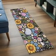 thumbnail image 3 of Sunflower 2'x6' Runner Rugs for Hallway Kitchen Bedside Non Slip Washable, Colorful Flowers Summer Botanical Entryway Rug Runners with Rubber Backing, Long Carpet Runner for Laundry Room, 3 of 8
