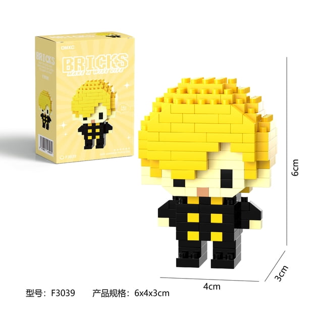 Anime Pirate Crew Character Building Blocks Set, Luffy Zoro Nami Usopp Style Action Figure Models, DIY Assembled Educational Collectible Toy Birthday Gift for Kids