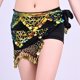thumbnail image 1 of Toalla de cintura para mujer, estilo casual, con lentejuelas y borlas, para danza del vientre, danza india, poliéster, 1 of 4