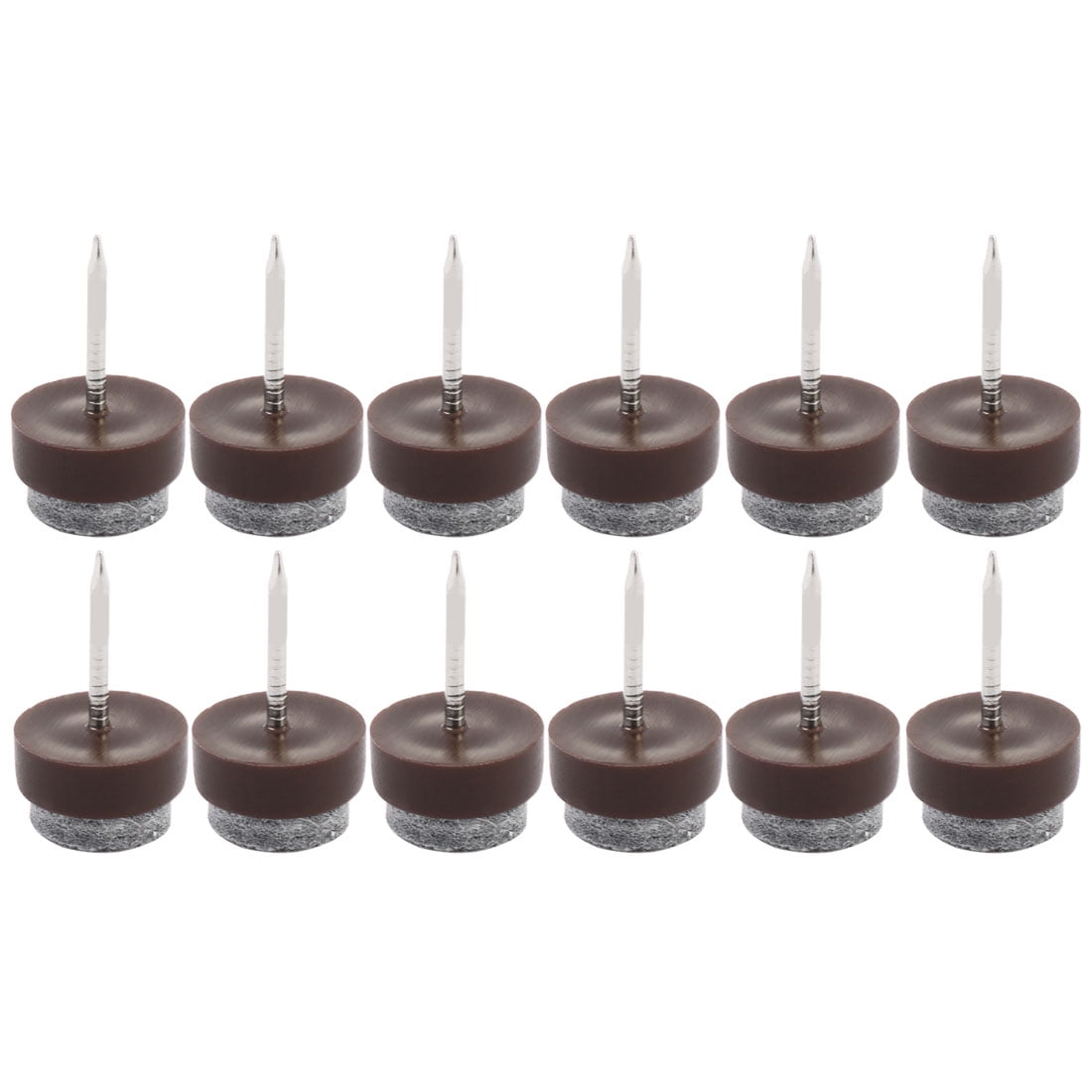 Cabinet Desk Furniture Feet Floor Guard Felt Pad Nails 16mm Diameter Pack of 12