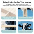 thumbnail image 3 of Cattle Travel Portable Square Necklace Holder with Ring, Earring, and Bracelet Organizer - Suitable for Girls and Women, 3 of 6
