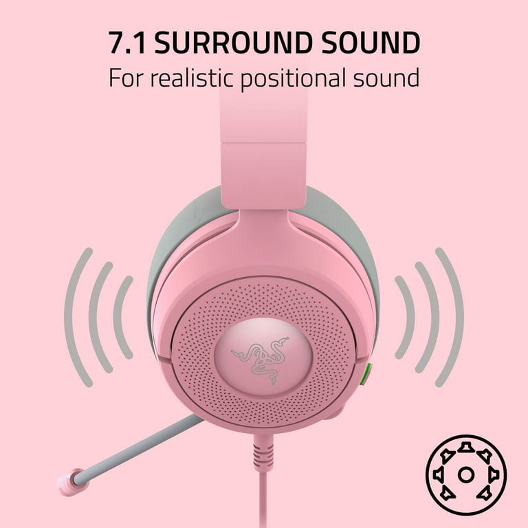 Razer Kraken Kitty V3 X クォーツピンク Razer Kraken Kitty V3 X Wired Over the Ear Gaming Headset for PC