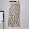 thumbnail image 4 of Quixlent Women Midi Skirt High Waist Straight Leg Hip Wrapped Knitting Skirt Solid Color Autumn Skirt Versatile Daily Wear, 4 of 8