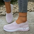thumbnail image 2 of Women's Loafers Slip on Knit Mesh Lightweight Breathable Walking Shoes Casual Dressy Flat Driving Shoes Red Size 6, 2 of 7