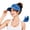 Blue, variant on Sun Visor Ponytail Hat for Women, UPF 50+ Wide Brim UV Protection, Foldable Beach Golf Running Cap for Summer Travel