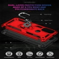 thumbnail image 6 of SaniMore Tri-layer Case for Motorola Moto G Play (2023), 360° Rotating Holder/Kickstand Rugged PC Back + TPU Bumper Magnetic Car Mount Anti-fingerprint Anti-fall Heavy Duty Protective Case, Red, 6 of 8