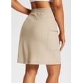 thumbnail image 2 of BALEAF Women's Skorts Skirts Hiking Cargo Skorts Pockets 19" Knee Length Long Athletic Quick Dry Skirts UPF 50 Beige L, 2 of 7