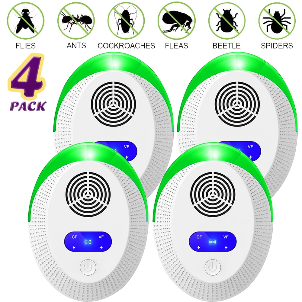 Ultrasonic Pest Repeller(4 Pack), 2022 Pest Control Ultrasonic Repellent,Variable frequency