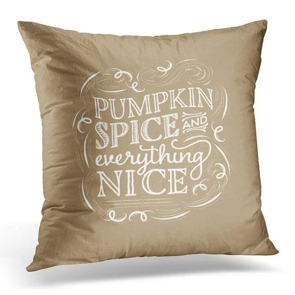 RYLABLUE Pumpkin Spice Fall Halloween Decor Pillowcase Cover 20x20 inch