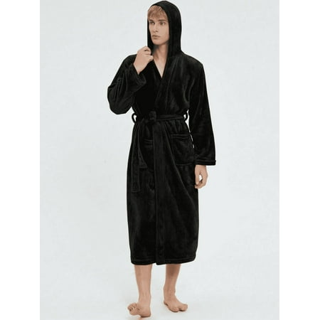 Bata de baño negra hombre sale
