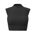 thumbnail image 6 of Bibifish Womens Tank Tops Neck Sleeveless Side Split Hem Workout Camisoles Cropped Fitted Summer Sleeveless Shirts, 6 of 6