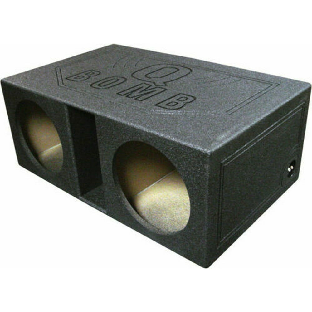 Dual Vented 12" Rhino Coated Sub Woofer Enclosure Speaker Box Ported