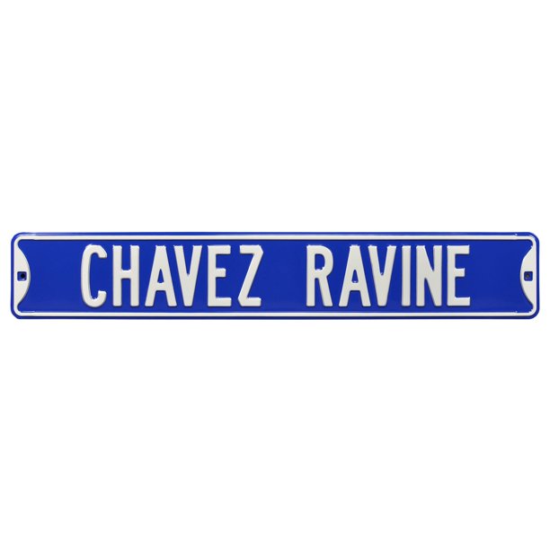 Los Angeles Dodgers Chavez Ravine Steel Street Sign