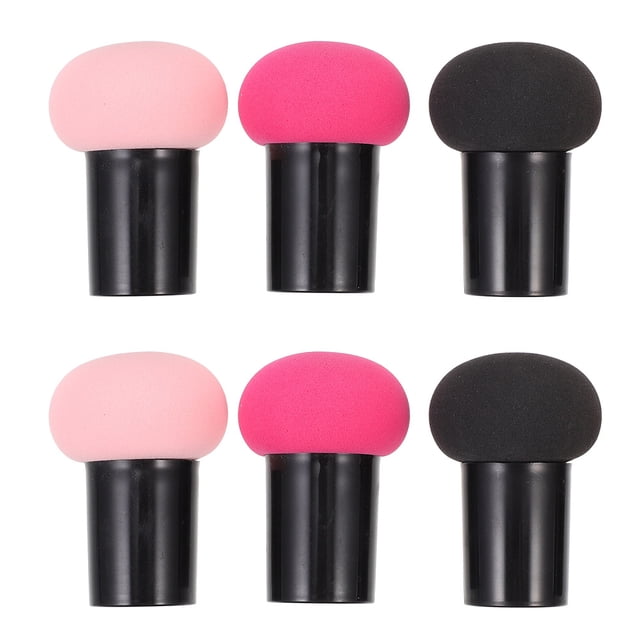 6 piezas de cepillos de maquillaje de champiñones Fundación en polvo Puff Women Girl MAKEP Herramientas