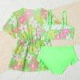 thumbnail image 2 of Utlike 3 Pack Girls Swimsuit With Floral Cover Up Cute Cartoon Print Toddler Bikini Set For Beach Pool Summer Swimwear Outfit Bikini Set For Beach Play Size 2 Years-3 Years, 2 of 6