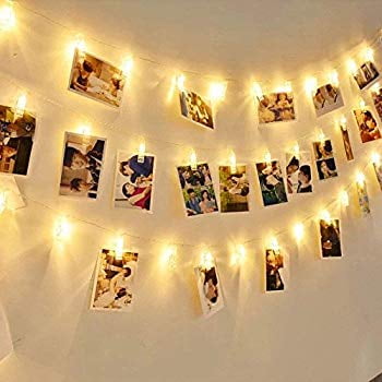 10 LEDs Hanging String Lights with Photo Display Clips for Bedroom Dorm Home 