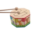 thumbnail image 1 of Tambor de madera de dibujos animados, juguetes para niños, juguetes de educación musical temprana de madera de dibujos animados, instrumentos musicales de tambor para niños, máxima confiabilidad, 1 of 7