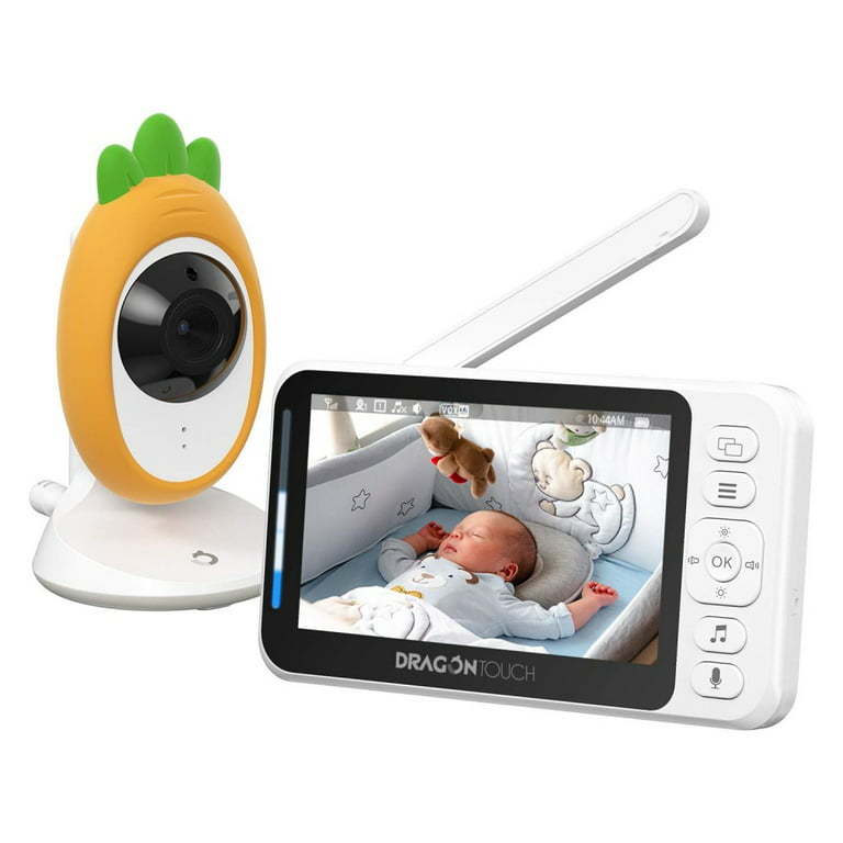 Dragon Touch E40 Video Baby Monitor, 4.3” LCD Display with 1080P  Camera,Night Vision,960ft Range, 8 Lullabies&Temperature Monitoring